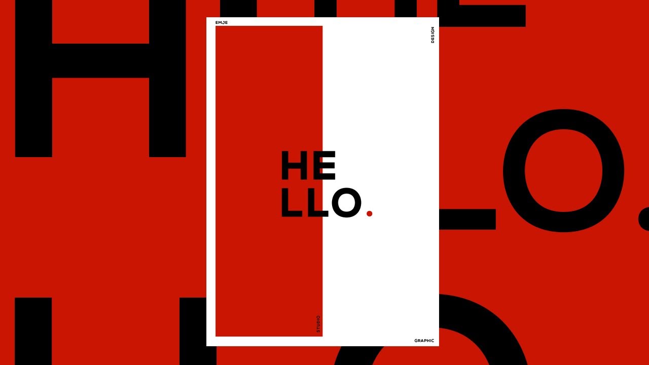 POSTER HELLO - TUTORIAL ADOBE ILLUSTRATOR - YouTube