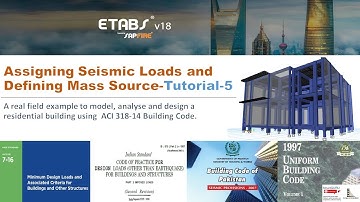 Assigning Seismic Loads and Defining Mass Source in ETABS v18- Tutorial-5