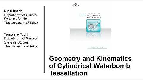 Supporting Movie of Geometry and Kinematics of Cylindrical Waterbomb Tessellation