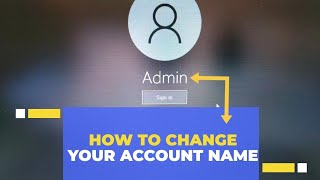 How to change your display name on PC | Rename your windows 10 PC |