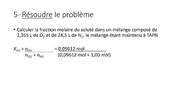 Quand utiliser la fraction molaire ?