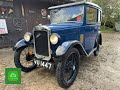 1930 AUSTIN SEVEN RL BOX SALOON SOLD BY www.catlowdycarriages.com