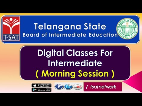 T-SAT || Digital Classes for Intermediate - Morning Session || 09 - 12 - 2020 || TSBIE