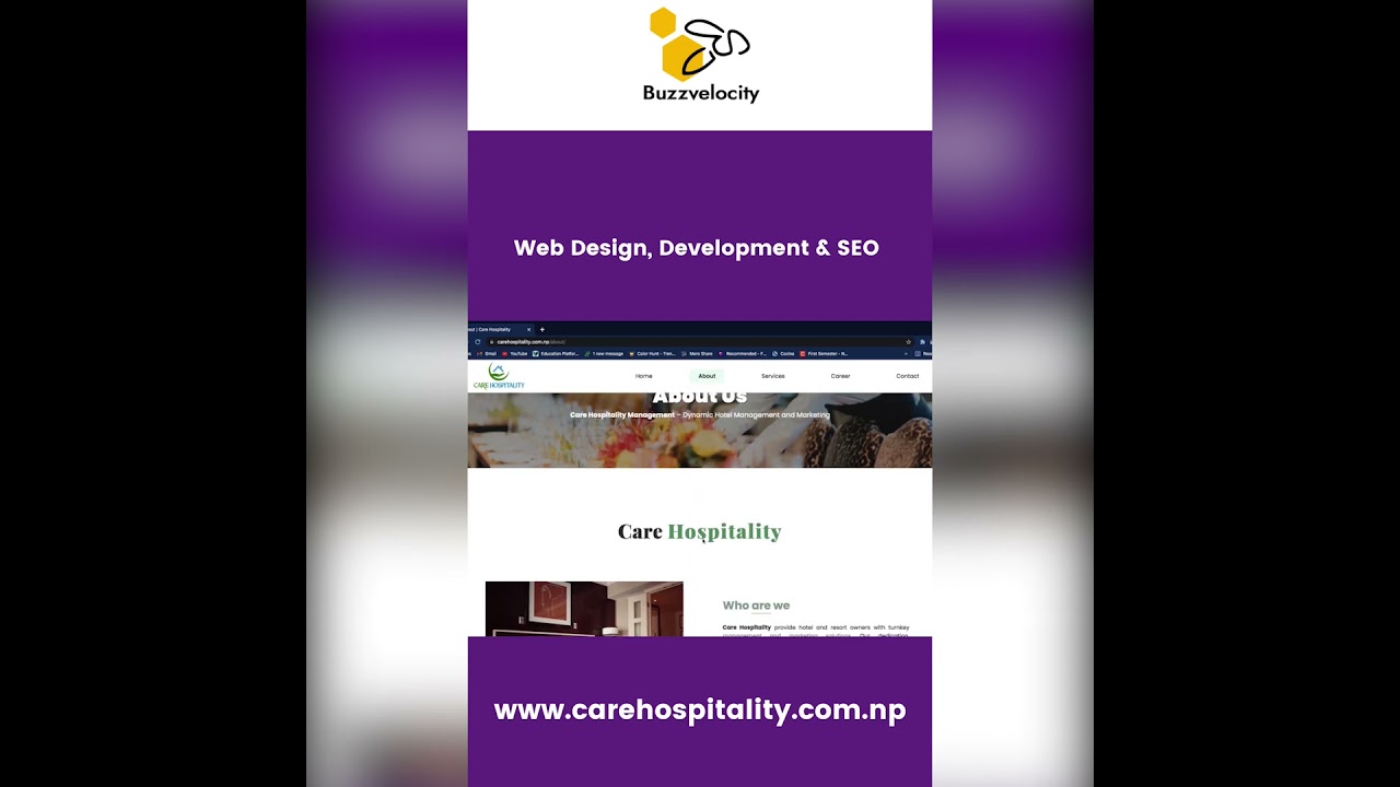Care Hospitality | Web Design Development and SEO by Buzz Velocity.