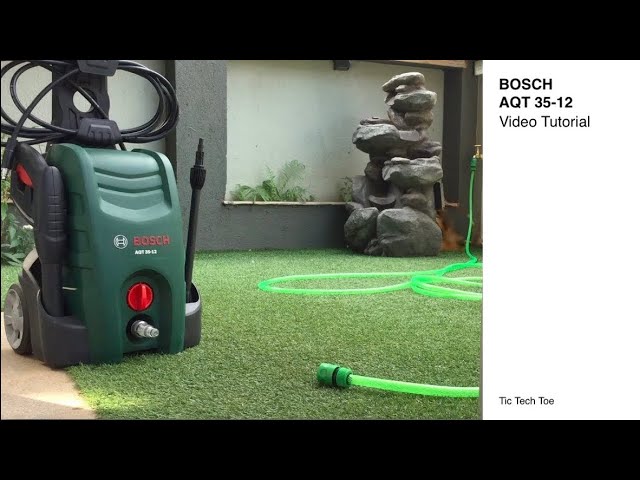 How to use your Bosch AQT 35-12 pressure washer - YouTube