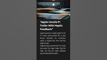 Apple Unveils F1 Trailer With Haptic Feedback | #shorts #apple #iphone