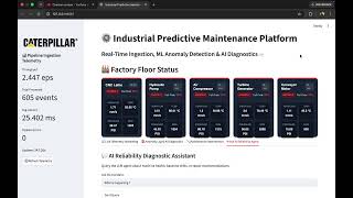 Industrial IoT Predictive Maintenance: Real-Time Telemetry & AI Diagnostic Engine | FDE Portfolio