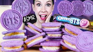 Oreo BTS Brown Sugar Pancake Cookies 💜🥞 | Whispering | First Taste ASMR #51