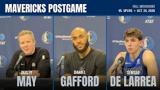 Full Mavericks Postgame Press Conferences: May, Gafford and de Larrea | vs. Spurs (Oct. 24, 2026) News