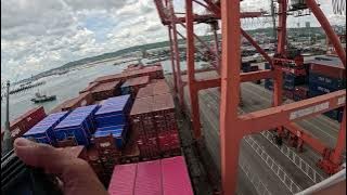 Unberthing  M/V HAIAN OPUS Container Ship #vessel #ship#trending #passengership #marinelife #pilot