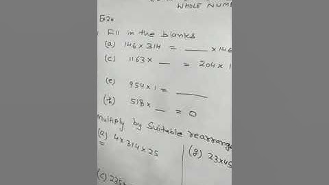 Class VI- MATHS Chapter 2 "WHOLE NUMBERS" Ex-2.4
