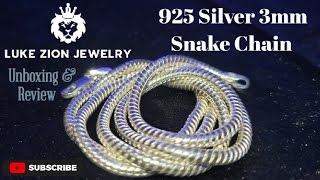 925 Silver 3mm Snake Chain from @LukeZionJewelry