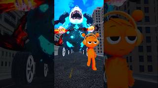 OH NO, HIDE! Orange Sprunki vs Bus Eater, Car Police Eater, Big & Small Moon Cars BeamNG.drive