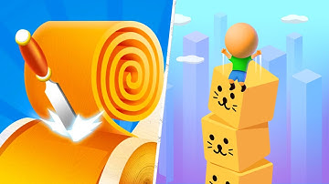 Satisfying Mobile Games 2023 - Spiral Roll, Cube Surfer, Roof Rails, Ladder Masters, Tall Man Run...