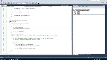 Dependency Inversion Principle - Programming against abstractions and Dependency Injection