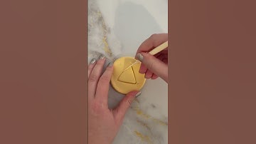 Triangle Air Dry Clay Dalgona Cookie #shorts #airdryclay #dalgona