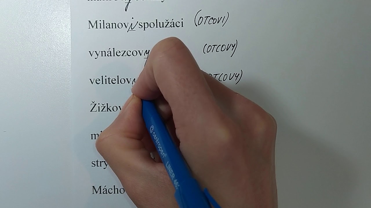 Koncovky přídavných jmen přivlastňovacích 1