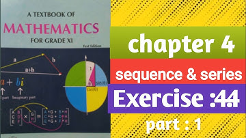 11th math Exercise 4.4 |chapter 4 sequence & series | kpk board |1st year maths
