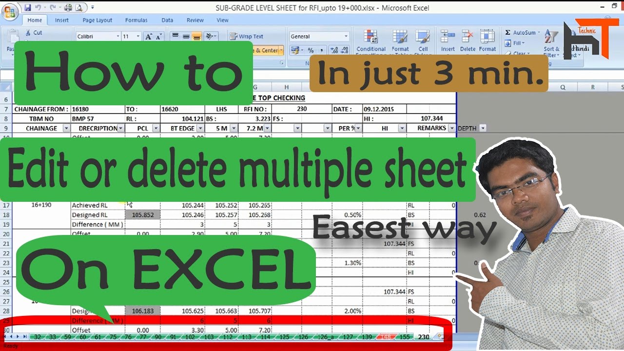 how-to-edit-multiple-sheets-on-excel-in-hindi-2017-youtube