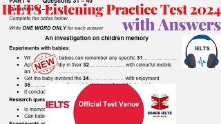 IELTS Listening Actual Test 2024 with Answers | 12.04.2024