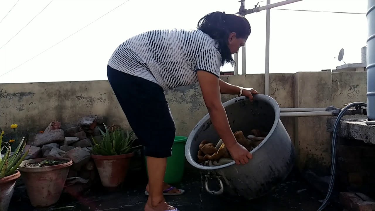 Heavy Blanket washing At Home, Heavy Blanket washing with Feet & Hand