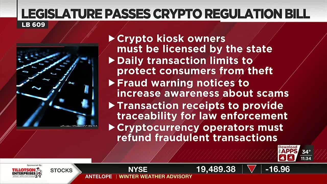 Nebraska Legislature passes cryptocurrency regulation bill