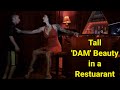 Tall "DAM" Beauty in a Restaurant | tall woman short man | tall girl short guy