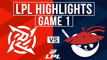 NIP vs AL Highlights Game 1 | LPL 2025 Split 1 Playoffs | Ninjas in Pyjamas vs Anyone