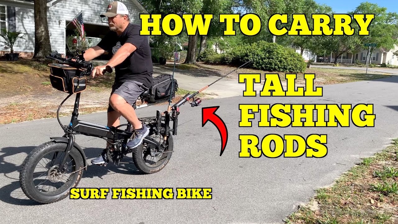 How To Carry Tall Fishing Rods on Your Surf Fishing Bike YouTube