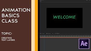Adobe After Effects Tutorial || Creating text layers