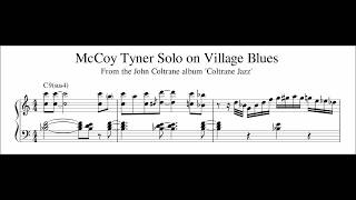 McCoy Tyner Solo on Village Blues - Piano Transcription (Sheet Music in Description)