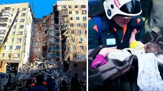 Rescue Heroes Save Baby from the Rubble of a 10-story Building