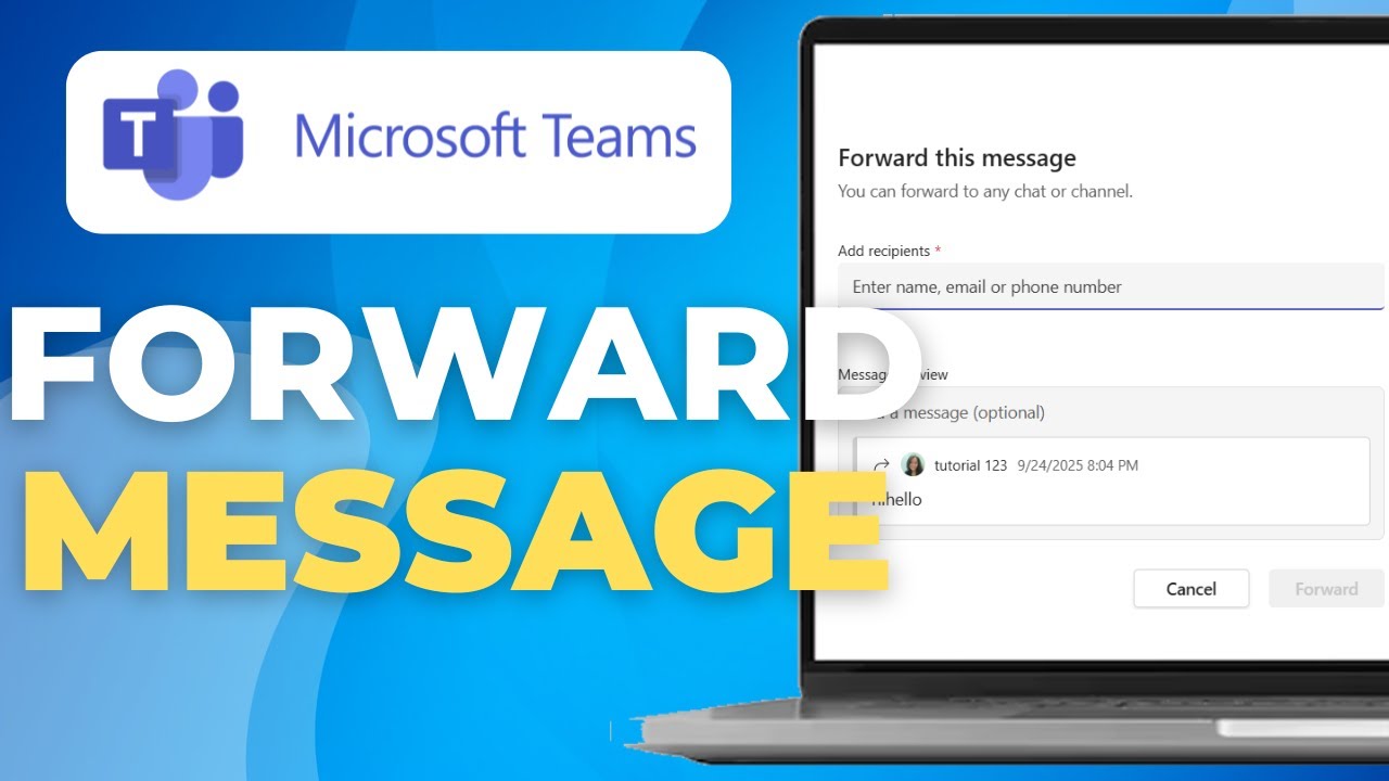 How To Forward A Message In Microsoft Teams Chat - YouTube