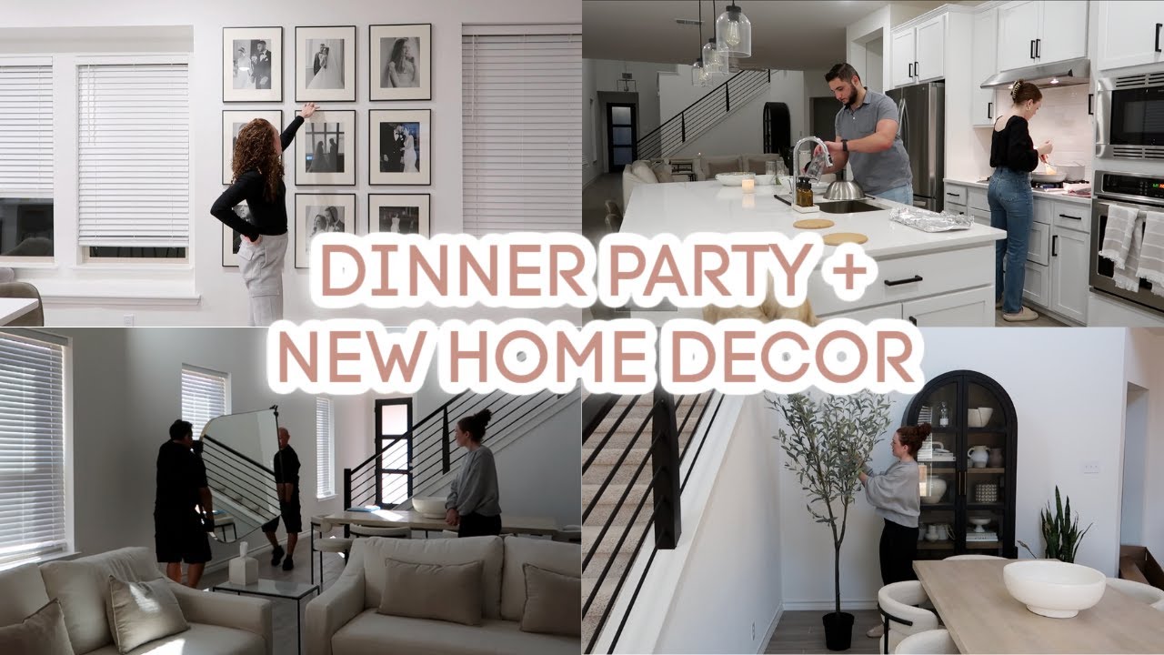 VLOG: Dinner Party, Creating a Gallery Wall, Mirror Delivery, & New Home Decor!