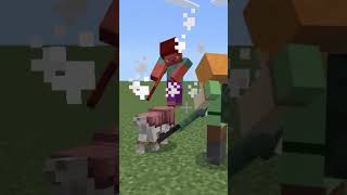 steve and alex vs dog #minecraft