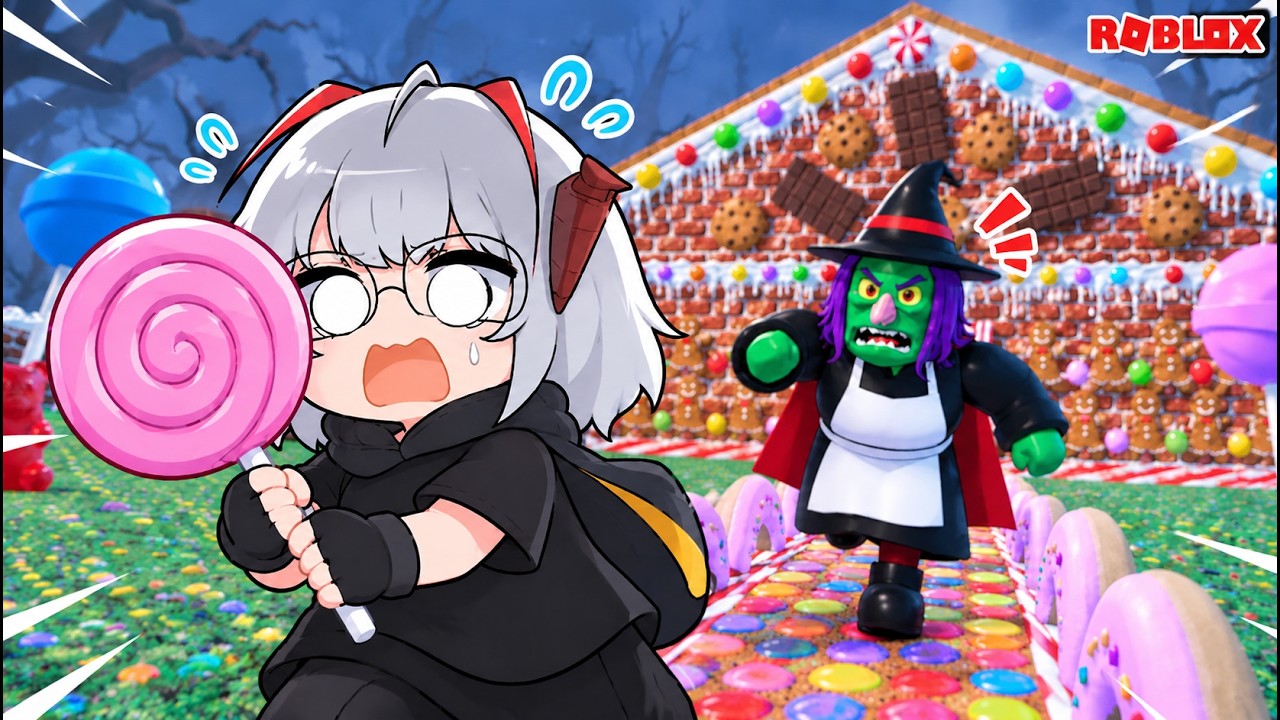 AKU HARUS KABUR DARI PENYIHIR PERMEN - ROBLOX