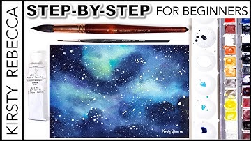 How to paint a SIMPLE watercolour galaxy! // EASY beginners tutorial!