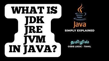 JVM JRE JDK in JAVA Tamil | @codelogic-Tamil #javatutorialforbeginners