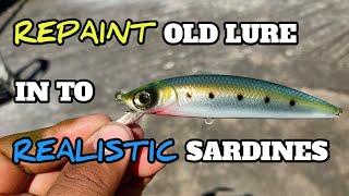 HOW TO REPAINT OLD LURE INTO REALISTIC SARDINES// AK FISHING ADVENTURE