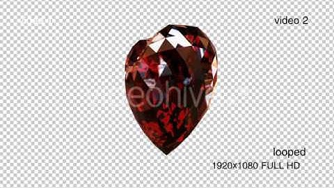 Ruby Heart Crystal Motion Graphics Animation 3D Element