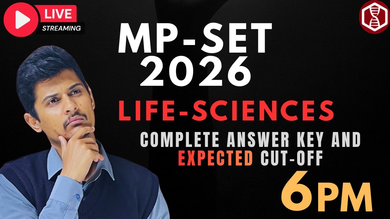 🔴 LIVE: MP SET 2026 Life Sciences Paper Analysis | Exact Answer Key & Solutions #mpset2026 #mppsc