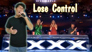 The jury cried hysterically | When they heard the song   Lose Control with extraordinary vocal