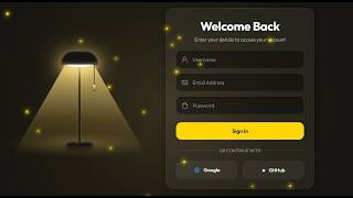 Full Creative Lamp Login Form Animation 💡 | HTML CSS JavaScript Update