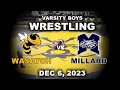 Varsity boys wrestling wasatch vs millard dec 6 2023