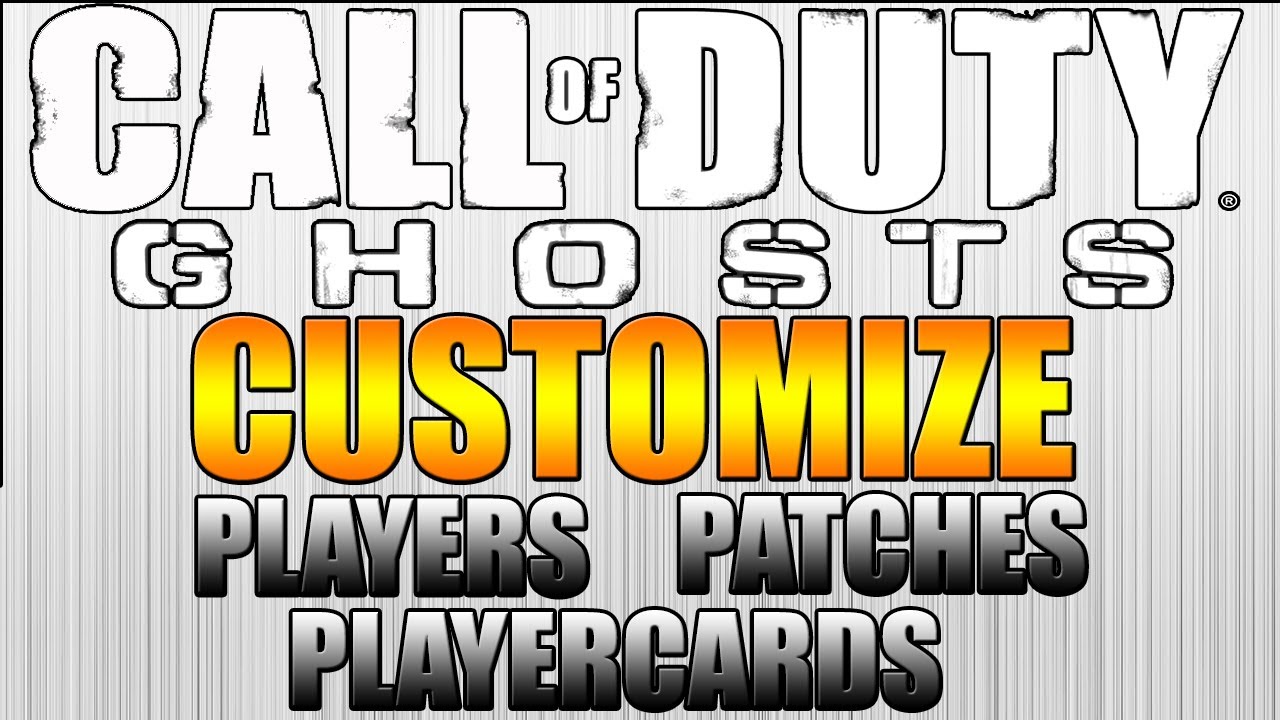CoD: Ghosts - Player Customization, Patches and Playercards - YouTube