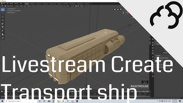 LIVE - Blender 2.8 - Scifi Transport ship