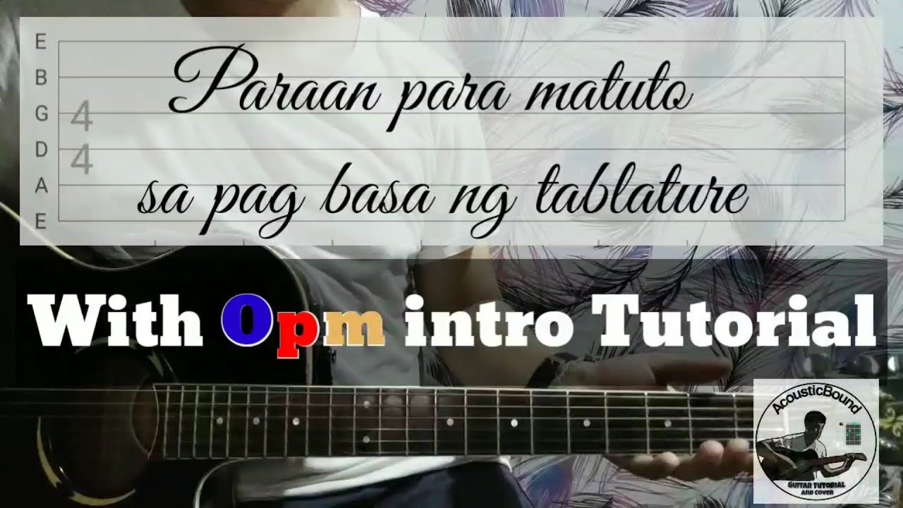 Paano Matuto Magbasa ng Guitar Tabs o Tablature with Opm Intro | TEXT ...
