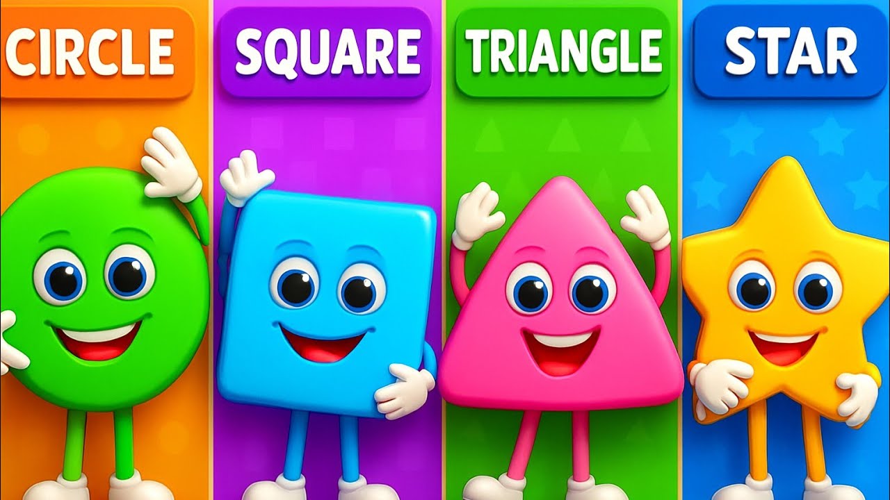 Shapes song for kids | learning colors for toddlers | learn shapes video | english rhymes for babies