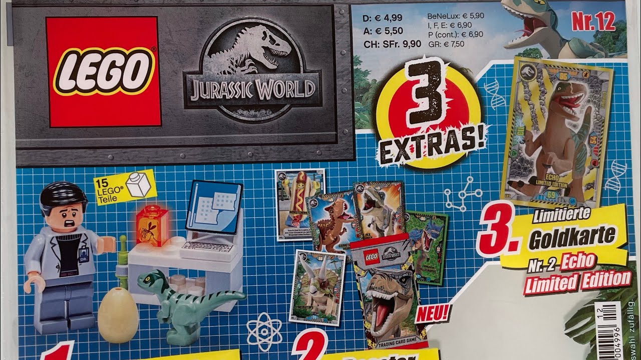12 mit Dr LEGO Jurassic World Wus Labor und LE2 Echo Magazin Nr