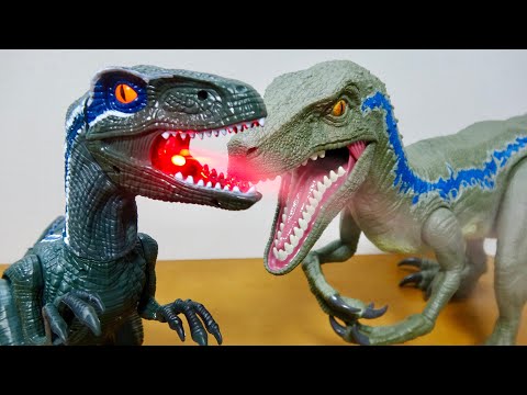 ジュラシックワールドのブルー!? 大きな恐竜が光ってサウンドが鳴って